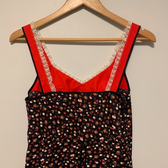 Vintage 70’s - red black - Gunne sax style -
Sleeveless ress size S-M - Picture 5 of 12